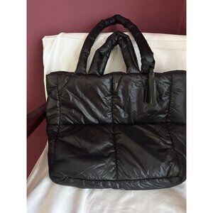 H&M black quilted puffy shopper